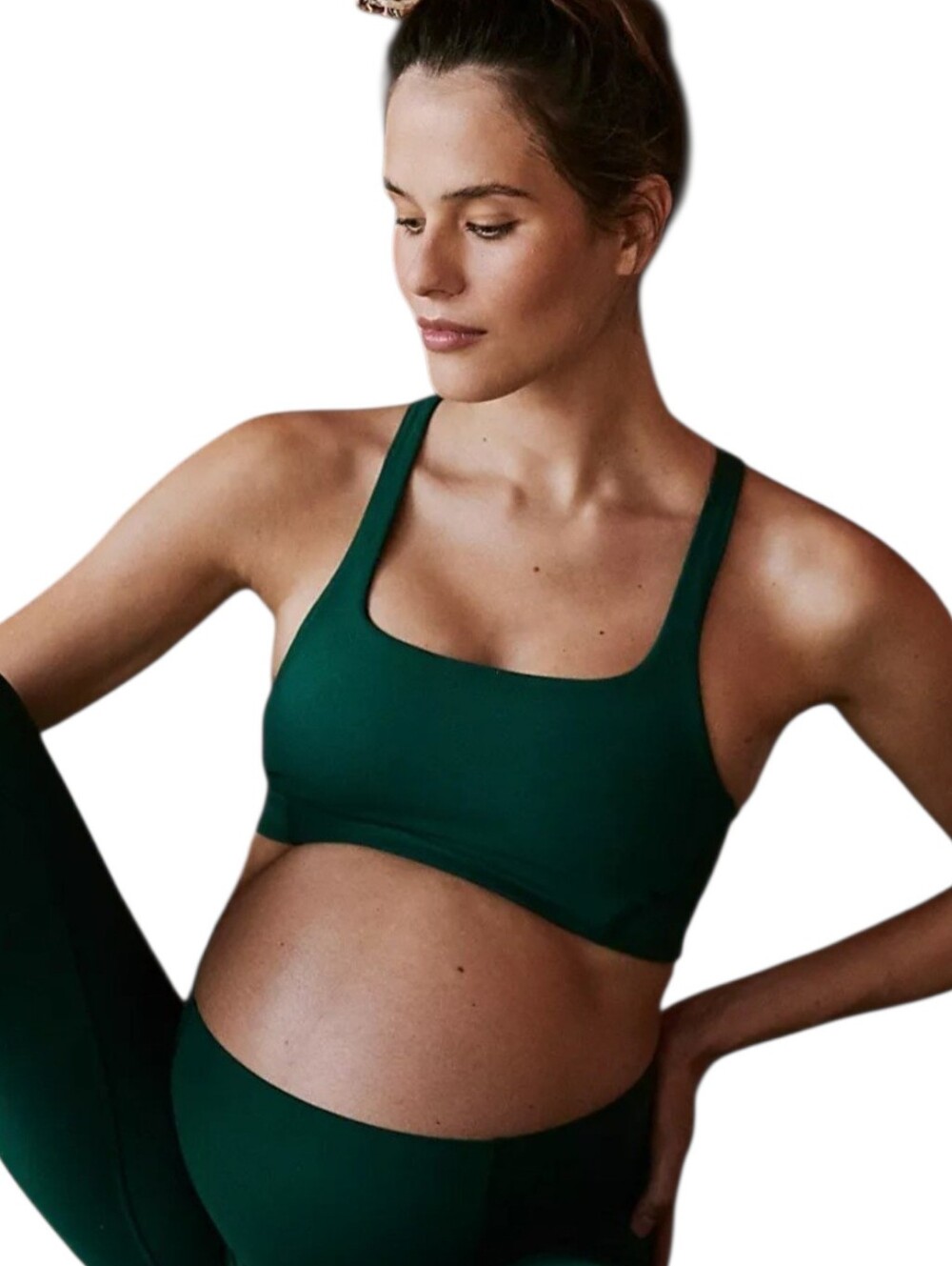 FP Movement x HATCH Never Better Square Neck Maternity Bra Green L NWT